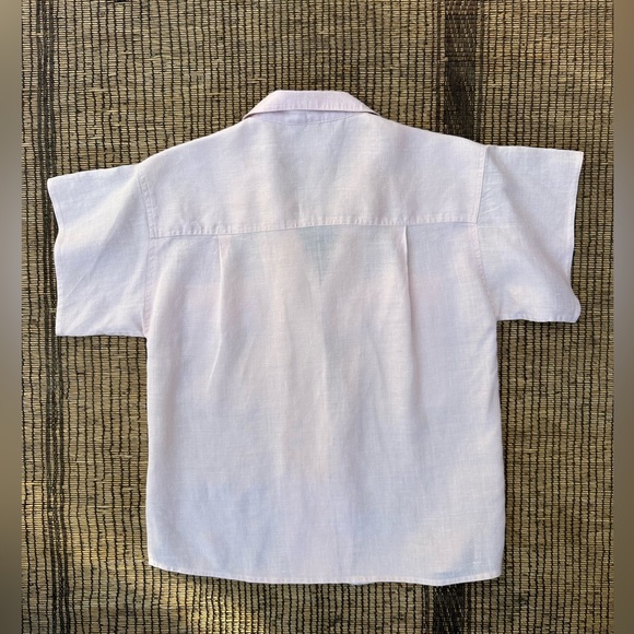 Vintage Lisa & Scott Linen Blouse. Pale pink. Size 4. Excellent condition. - Picture 2 of 5